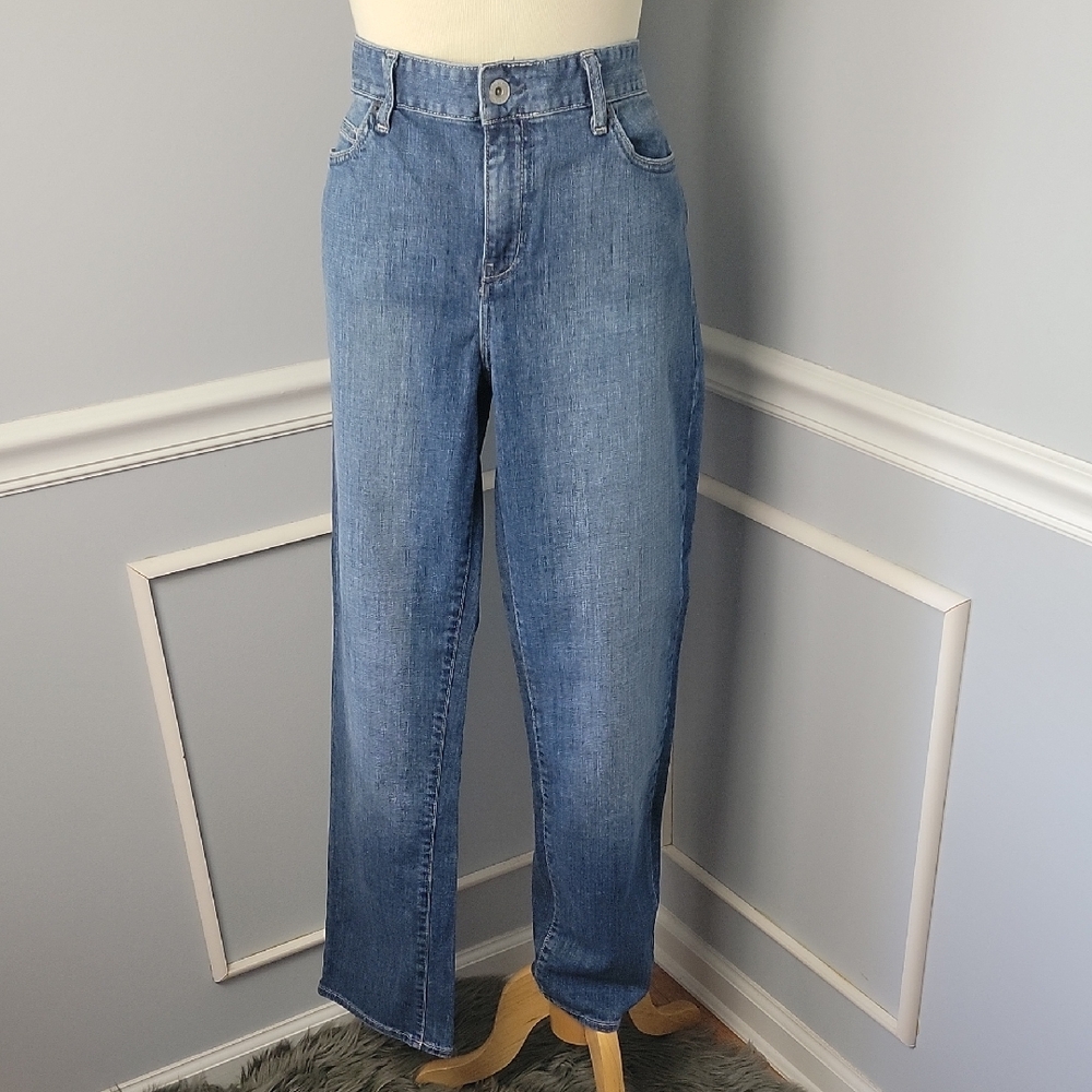 CALVIN KLEIN Skinny Medium Wash Mid Rise Straight Leg Designer Denim Jeans 32/14